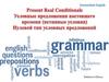 Present Real Conditionals. Условные предложения настоящего времени (истинные условия)