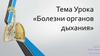 Болезни органов дыхания
