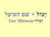 יכול- לא יכול +  שם הפועל