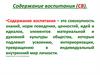Содержание воспитания (СВ)
