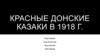 Красные донские казаки в 1918 г