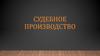 Судебное производство УПК
