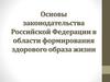 Основы законодательства Российской Федерации в области формирования здорового образа жизни