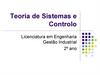 Teoria de Sistemas e Controlo
