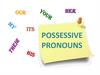 Possessive pronouns