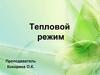 Тепловой режим