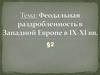 Феодальная раздробленность в Западной Европе в 9-11 вв
