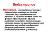 Виды тропов