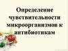 Определение чувствительности к антибиотикам