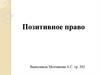 Понятие  «позитивное право»