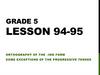 Grade 5. Lesson 94-95