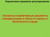 Основные нормативные документы стандартизации в области охраны и безопасности труда
