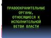 Правоохранительные органы, относящиеся к исполнительной ветви власти