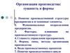 Организация производства: сущность и формы