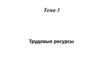 Трудовые ресурсы. Основные понятия