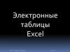 Электронные таблицы MS Excel