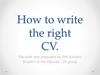 How to write the right CV