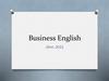 Business English