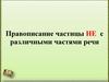Правописание частицы [не] с различными частями речи