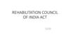 Rehabilitation Council оf India Act