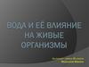 Вода и влияние на живые организмы