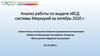 Анализ работы по выдаче эВСД системы Меркурий