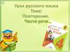 Повторение. Части речи