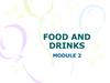 Food and drinks. Module 2