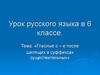 Гласные о – е после шипящих в суффиксах существительных