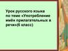 Употребление имён прилагательных в речи (6 класс)