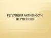 Регуляция активности ферментов