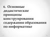 Основные дидактические принципы конструирования содержания образования по информатике