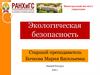 Экология понятие, цель, задачи. Экологическая безопасность