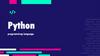 Python programming language