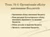 Організація обліку виконання бюджетів. Тема № 6