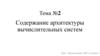 Содержание архитектуры вычислительных систем. Тема №2
