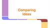 Comparing Ideas