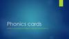 Phonics cards