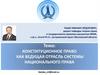 Конституционное право РФ, как ведущая отрасль системы национального права