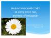 Аналитический отчёт за 2019-2020 год группа «Ромашка»