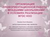 Организация профориентационной работы с младшими школьниками в условиях реализации ФГОС НОО