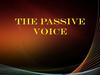 The passive voice (страдательный залог)