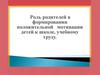 Роль родителей в формировании положительной   мотивации детей к школе, учебному труду