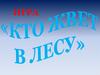 Кто живет в лесу ( о животных и птицах)