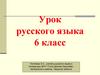Урок русского языка (6 класс)