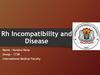 Rh Incompatibility and Disease