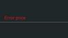 Error price