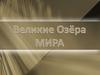 Великие озера мира