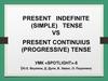 Present indefinite (simple) tense vs present continuius (progressive) tense