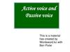 Active voice and Passive voice